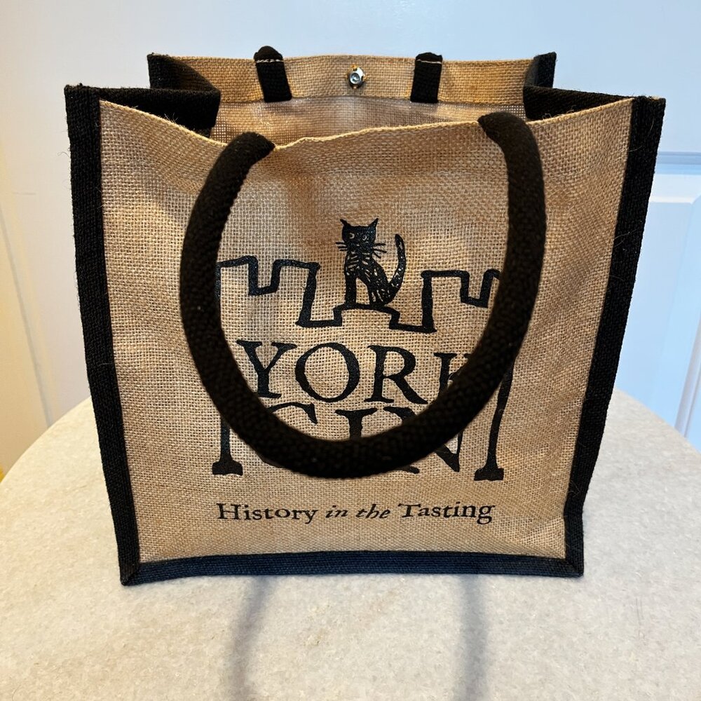 Rustic Jute Bag with Rope Handles and Bag Snaps, NWOT - Picture 4 of 6
